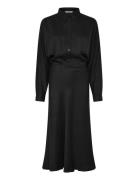 Srstormy Midi Dress Dresses Shirt Dresses Black Soft Rebels