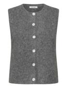 Srcamilla Vest Knit Vests Knitted Vests Grey Soft Rebels