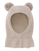 Balaclava Windstop Pompoms Accessories Headwear Balaclava Beige Huttel...