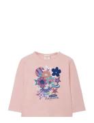 Knit T-Shirt Tops T-shirts Long-sleeved T-Skjorte Pink Boboli