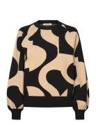 Srsima Scape Knit Tops Knitwear Jumpers Black Soft Rebels