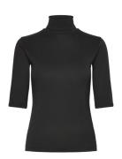 Tigi Turtle Tops Knitwear Turtleneck Black Residus