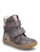 Boots - Flat - With Velcro Vinterstøvler Med Burrebånd Purple ANGULUS