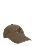 Graphic Embroidery Washed Cord Cap Accessories Headwear Caps Beige GAN...
