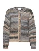 Kae Knit Cardigan Tops Knitwear Cardigans Grey Noella