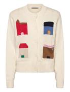 2359 Midweight Wool, Cropped Pocket Tops Knitwear Cardigans Cream STIN...