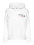Reg Graphic Hoodie Tops Sweatshirts & Hoodies Hoodies White GANT