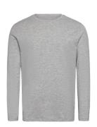 Basic O-Neck Stretch Tee L/S Tops Knitwear Round Necks Grey Lindbergh
