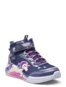 Girls Unicorn Chaser High-top Sneakers Purple Skechers