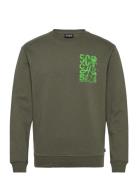 Left Chest Logo Sweatshirt Tops Sweatshirts & Hoodies Sweatshirts Gree...