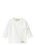 Tut Wrap Ls Tops T-shirts Long-sleeved T-Skjorte White MarMar Copenhag...