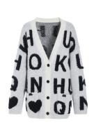 Jenny Knit Cardigan Tops Knitwear Cardigans White Hunkøn