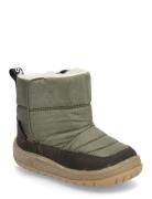 Boots - Flat - With Velcro Vinterstøvler Pull On Khaki Green ANGULUS