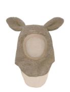 Balaclava Ears Wool Teddy Accessories Headwear Balaclava Beige Hutteli...
