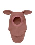 Balaclava Ears Wool Accessories Headwear Balaclava Pink Huttelihut