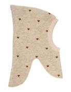 Balaclava All Over Emb. Wool Accessories Headwear Balaclava Beige Hutt...