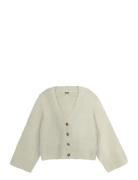 Wbea Teddy Cardigan Tops Knitwear Cardigans Cream Woodbird