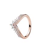 Tiara Wishb 14K Rose Gold-Plated Ring With Clear Cubic Zirconia Ring S...