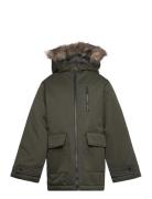 Jjcharlie Detachable Faux Fur Park Jnr Parka Jakke Green Jack & J S