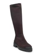 Boots - Flat Lange Støvler Brown ANGULUS