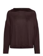 Genna Top Tops T-shirts & Tops Long-sleeved Brown Residus