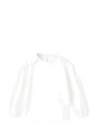 Openwork Details T-Shirt Tops T-shirts Long-sleeved T-Skjorte White Ma...