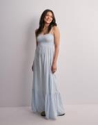 Nelly - Blå - Smock Long dress