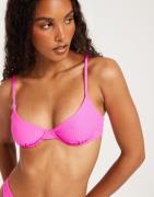 Nelly - Pink - Ribbed Bikini Bra