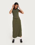 Only - Grøn - Onlmalfy Long Cargo Skirt Pnt