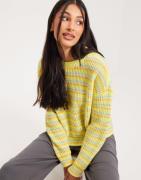 Pieces - Gul - Pcbina Ls O-Neck Knit Bc