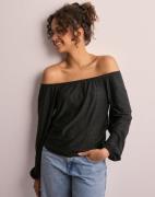 JDY - Sort - Jdycathinka L/S Off Shoulder Top Jr