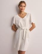 JDY - Hvid - Jdysay S/S Linen Bell Dress Wvn Noo