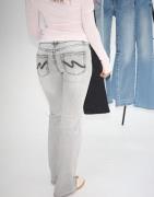 Nelly - Grå - Low Waist Bootcut Stitch Jeans