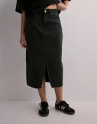 Pieces - Sort - Pcjessica Hw Midi Denim Skirt Mm