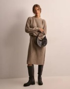 Pieces - Beige - Pcmaggy Ls Knit Dress Noos Bc