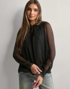 Vero Moda - Sort - Vmgaby Ls Top Wvn Ga