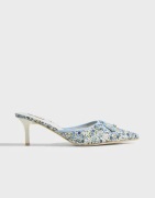 Nelly - Mønstret - Printed Pointy Bow Mule