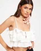 Nelly - Hvid - Frill Dream Top