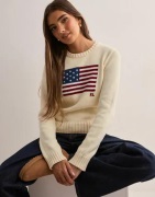 Polo Ralph Lauren - Hvid - Flag Cn-Long Sleeve-Pullover