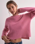 Only - Pink - Onlluna Ls O-Neck Pullover Knt Nca