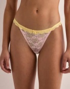 Nelly - Pink - Contrast Lace Thong