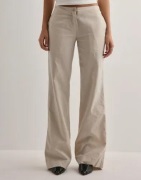 Nelly - Beige - Clean Waist Linen Pants