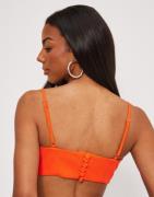 Only - Rød - Onlabba S/L Strap Cropped Top Cc Tl