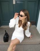 Nelly - Hvid - Buttoned Short Dress