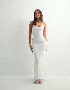 Calvin Klein Jeans - Hvid - Back Tie Long Sweater Dress