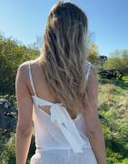 Nelly - Hvid - Flowy Bow Top