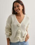 Pieces - Hvid - Pcfatima Ls Knit Cardigan D2D Fsy B