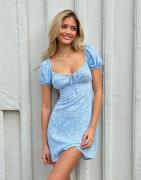 Nelly - Blomstret - Flirty Puff Sleeve Dress