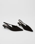 Nelly - Sort - Kitten Heel Slingback