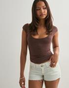 Nelly - Hvid - Stitch Jeans Shorts
